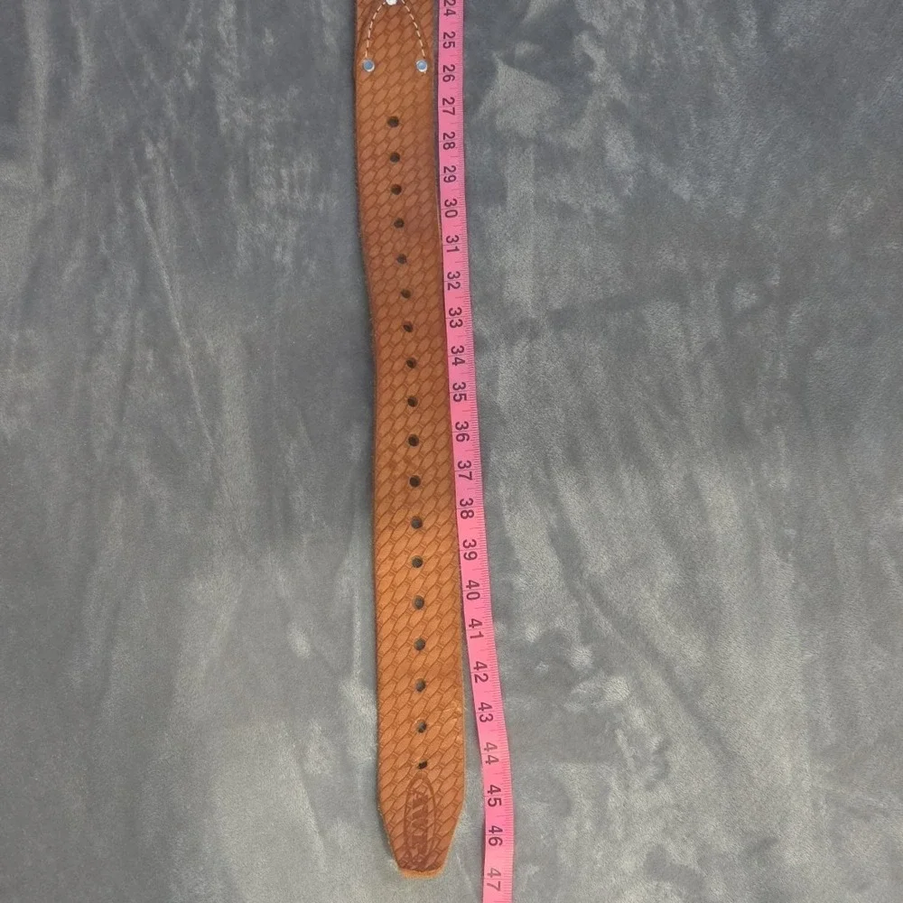 AWP Genuine Saddle Leather Belt Tooled 47